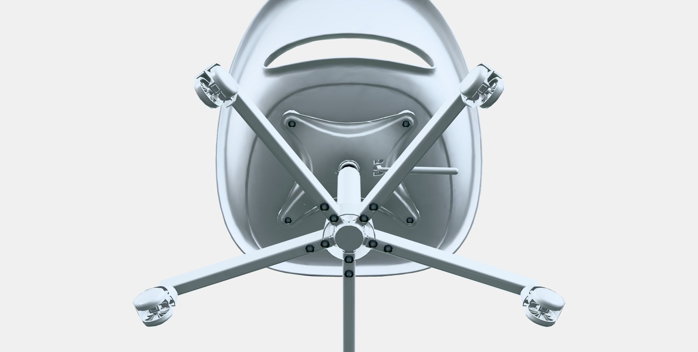 LOBERGET - MALSKAR Swivel chair  cushion Low-poly 3D model_8