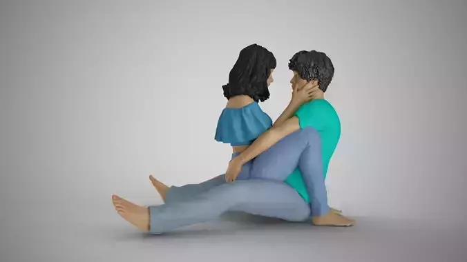 Two People Together 3D print model