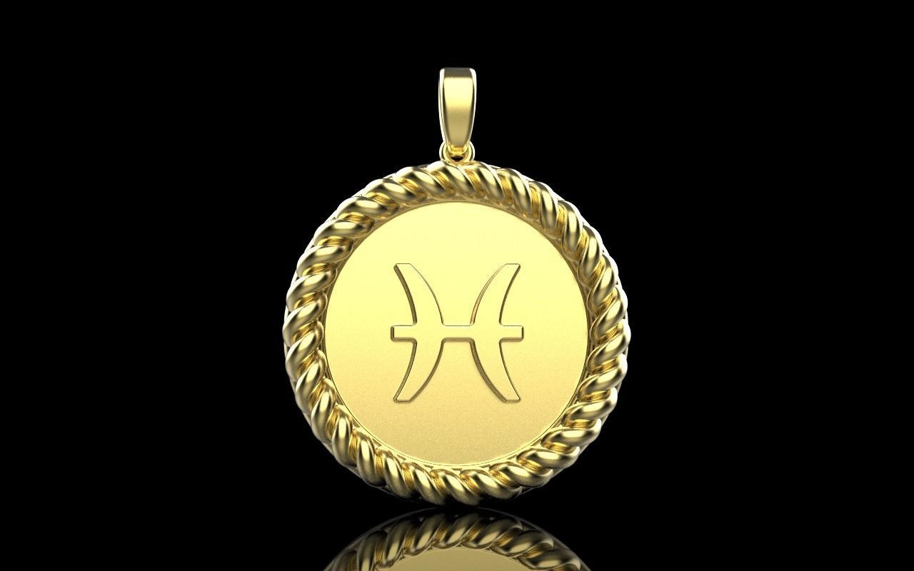 Zodiac sign Pisces model 861 3D print model_20