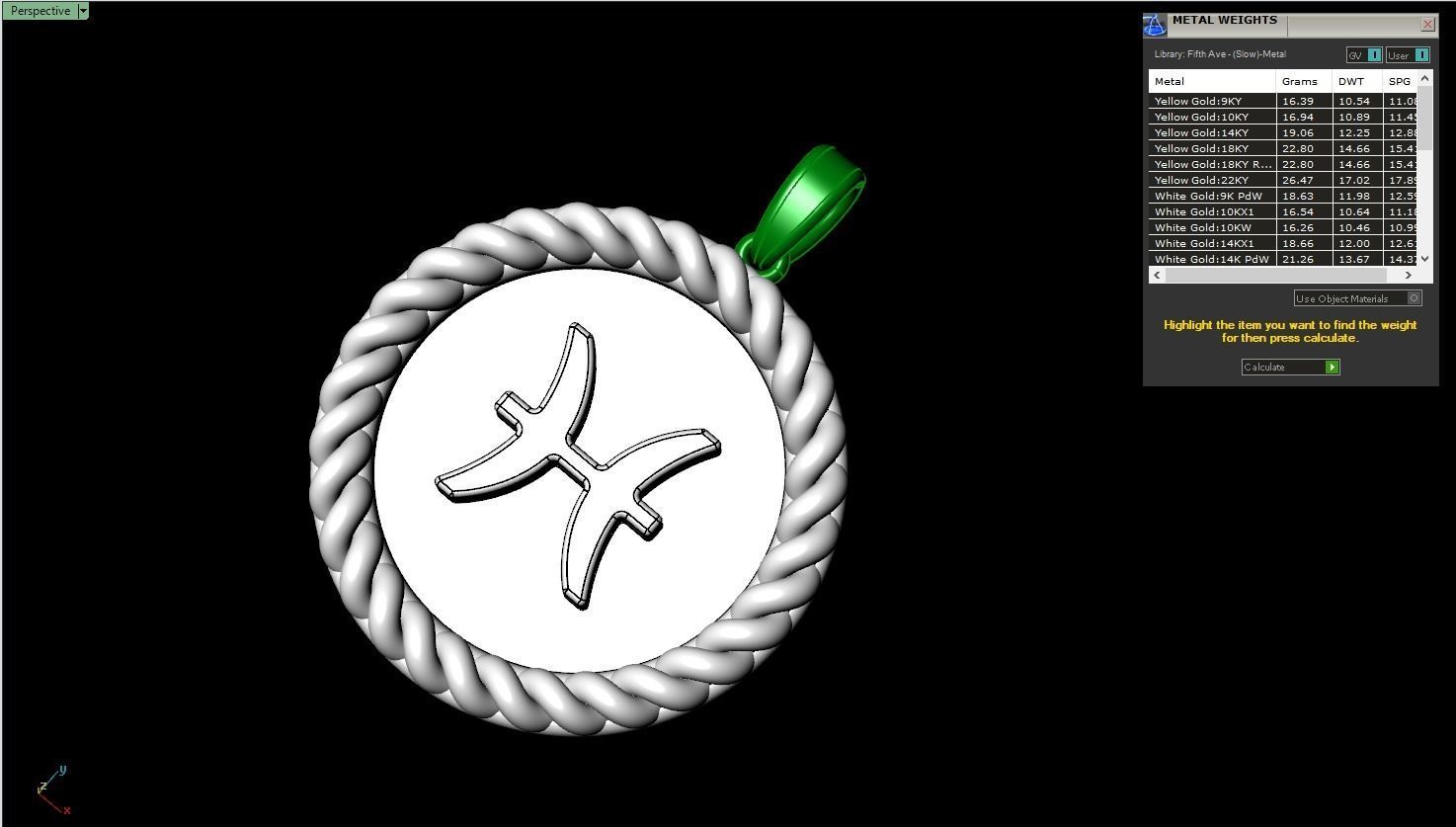 Zodiac sign Pisces model 861 3D print model_4