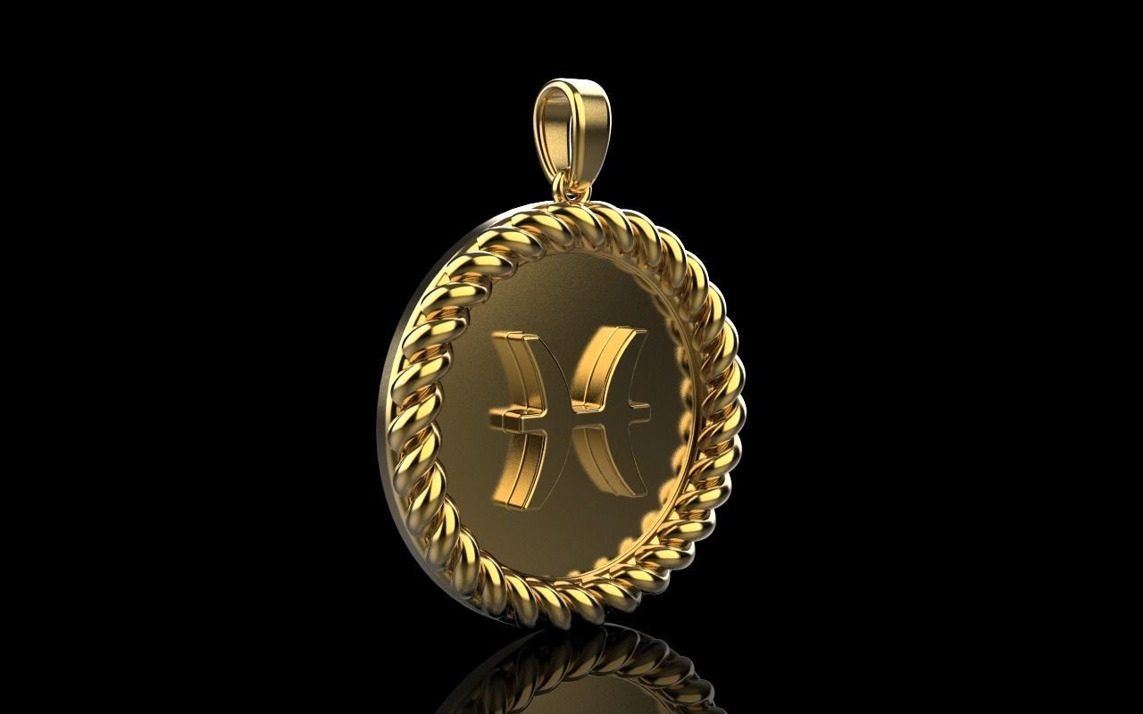 Zodiac sign Pisces model 861 3D print model_1