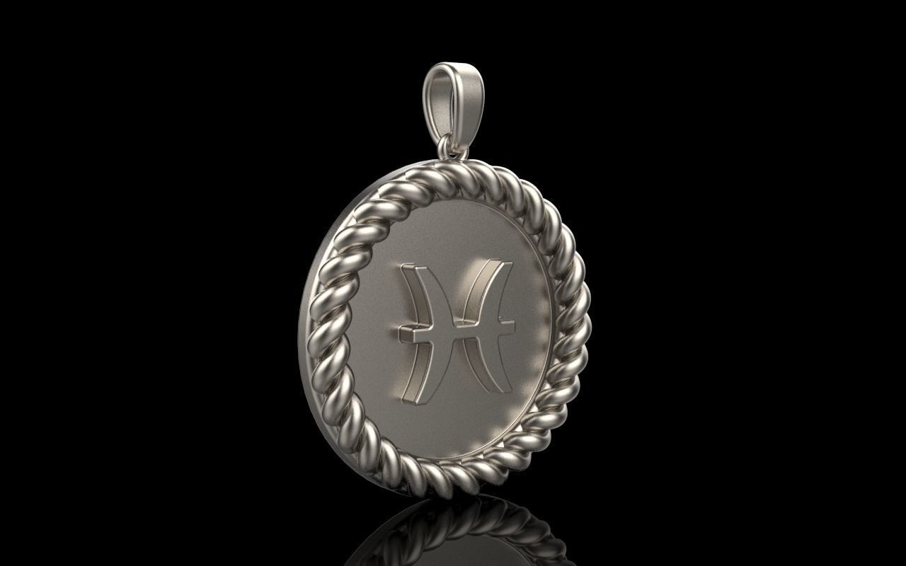 Zodiac sign Pisces model 861 3D print model_16