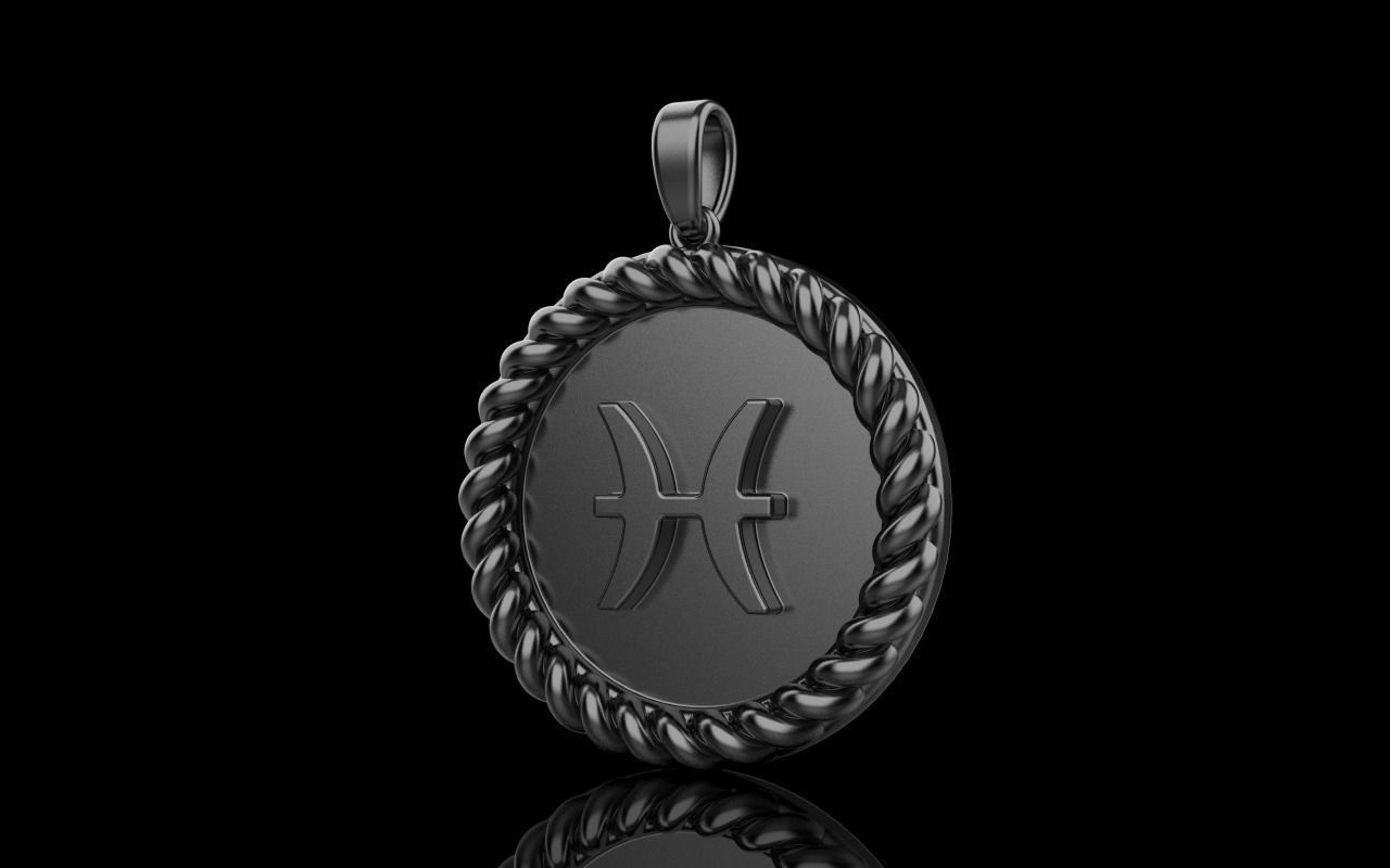 Zodiac sign Pisces model 861 3D print model_28