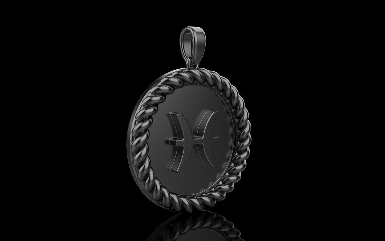Zodiac sign Pisces model 861 3D print model_18