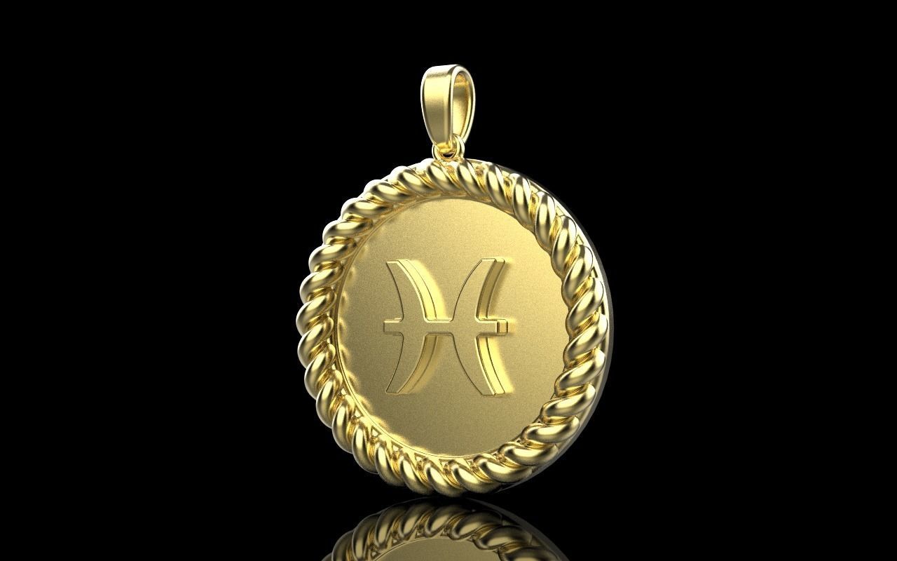 Zodiac sign Pisces model 861 3D print model_24