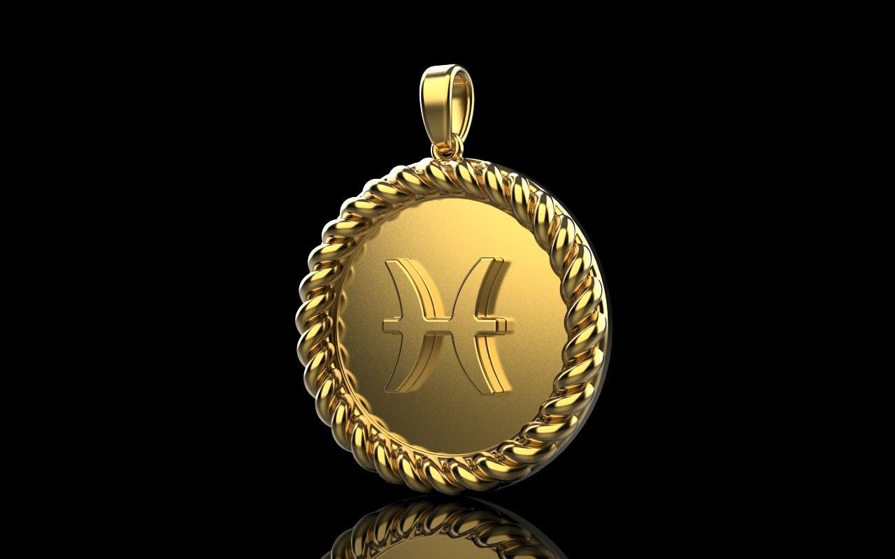 Zodiac sign Pisces model 861 3D print model_29