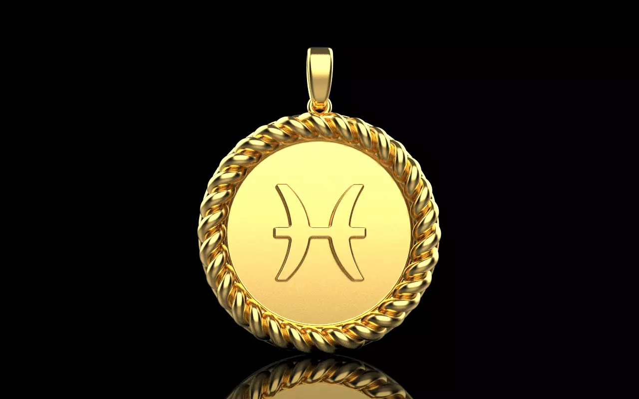 Zodiac sign Pisces model 861 3D print model_0