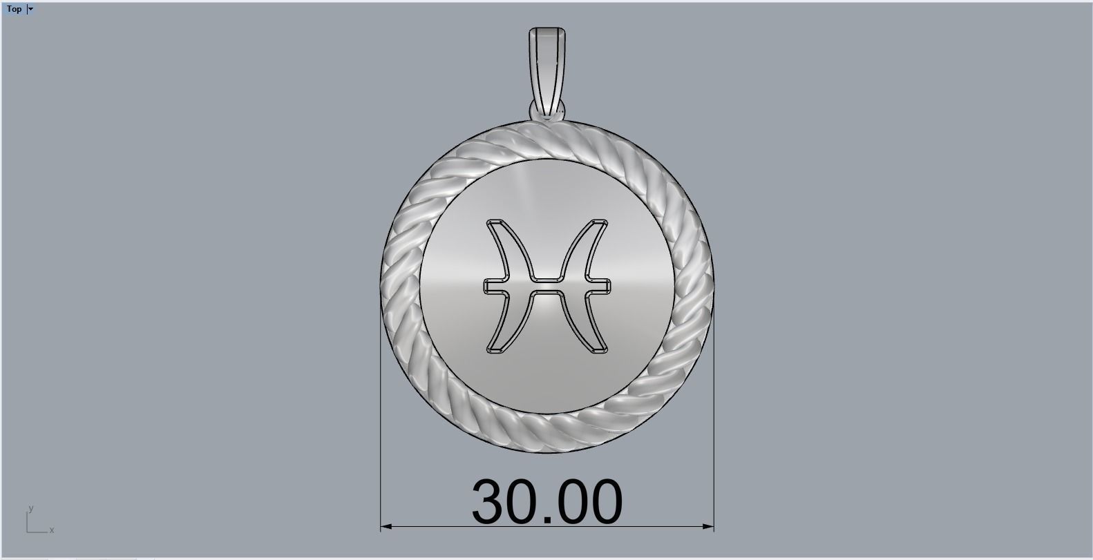 Zodiac sign Pisces model 861 3D print model_7