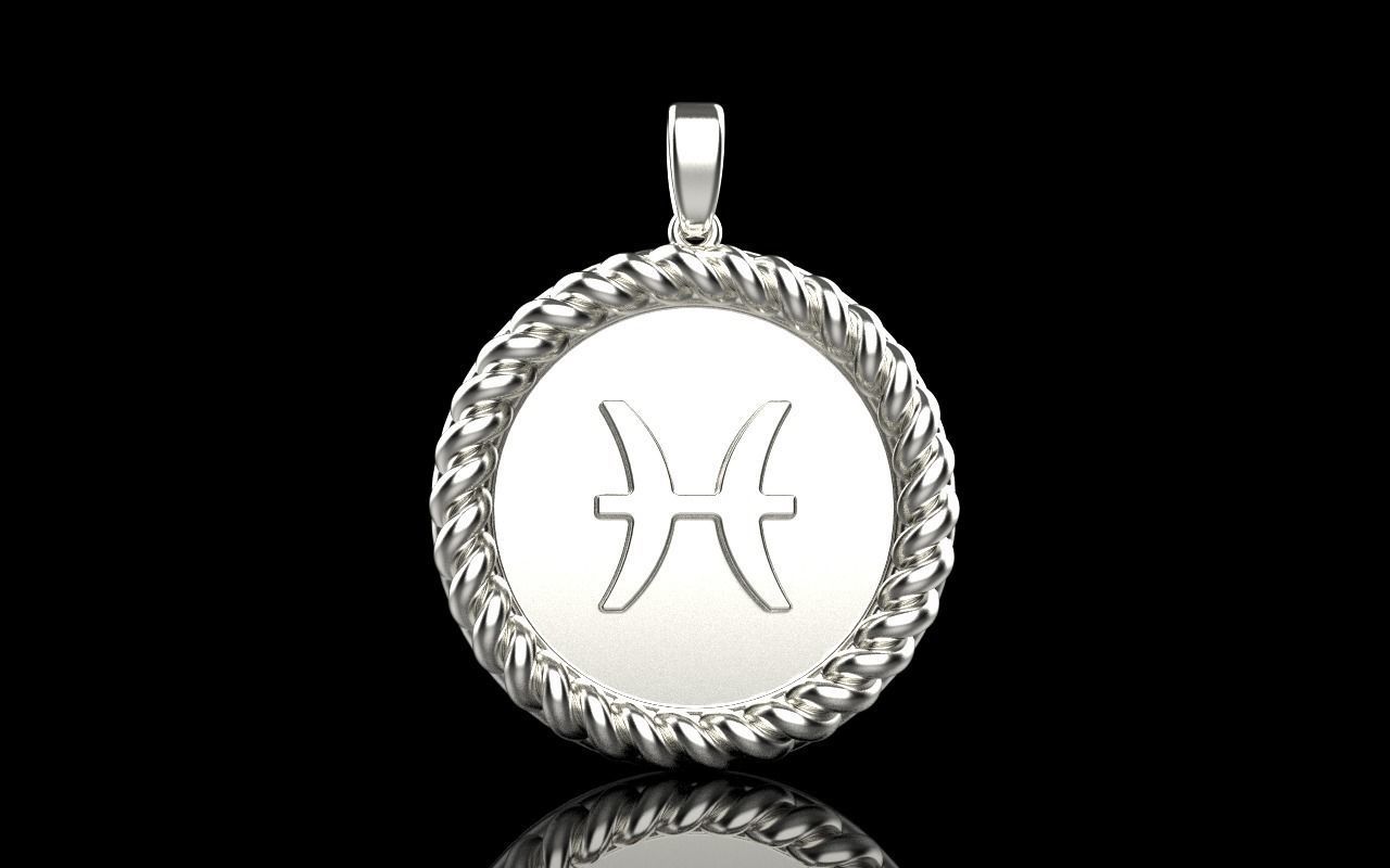 Zodiac sign Pisces model 861 3D print model_23