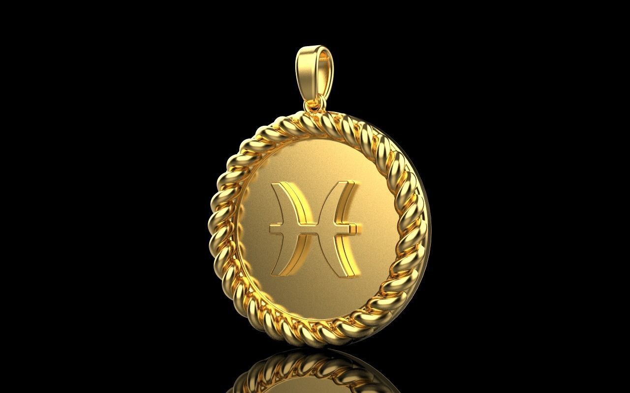 Zodiac sign Pisces model 861 3D print model_2