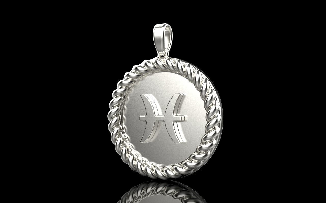Zodiac sign Pisces model 861 3D print model_27