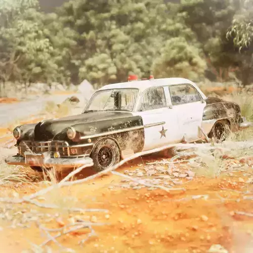 Police Chrysler Newyorker car 1950