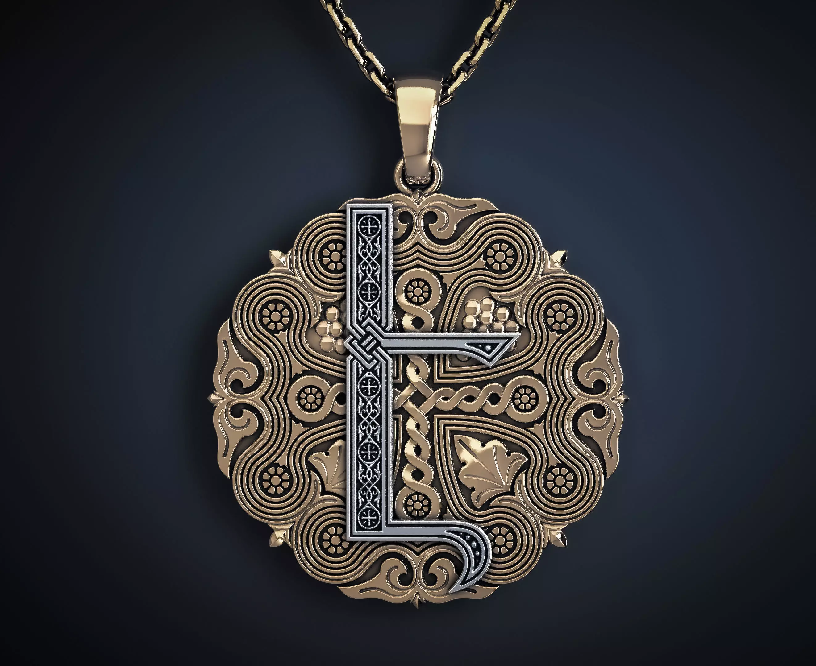 PENDANT WITH THE ARMENIAN LETTER 2 Printable Model 3D print model_0