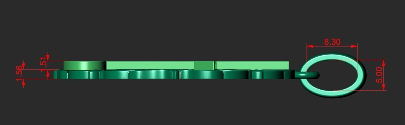 PENDANT WITH THE ARMENIAN LETTER 2 Printable Model 3D print model_2