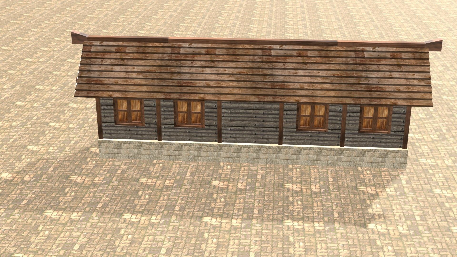 Medieval house twelve 9 Low-poly 3D model_15