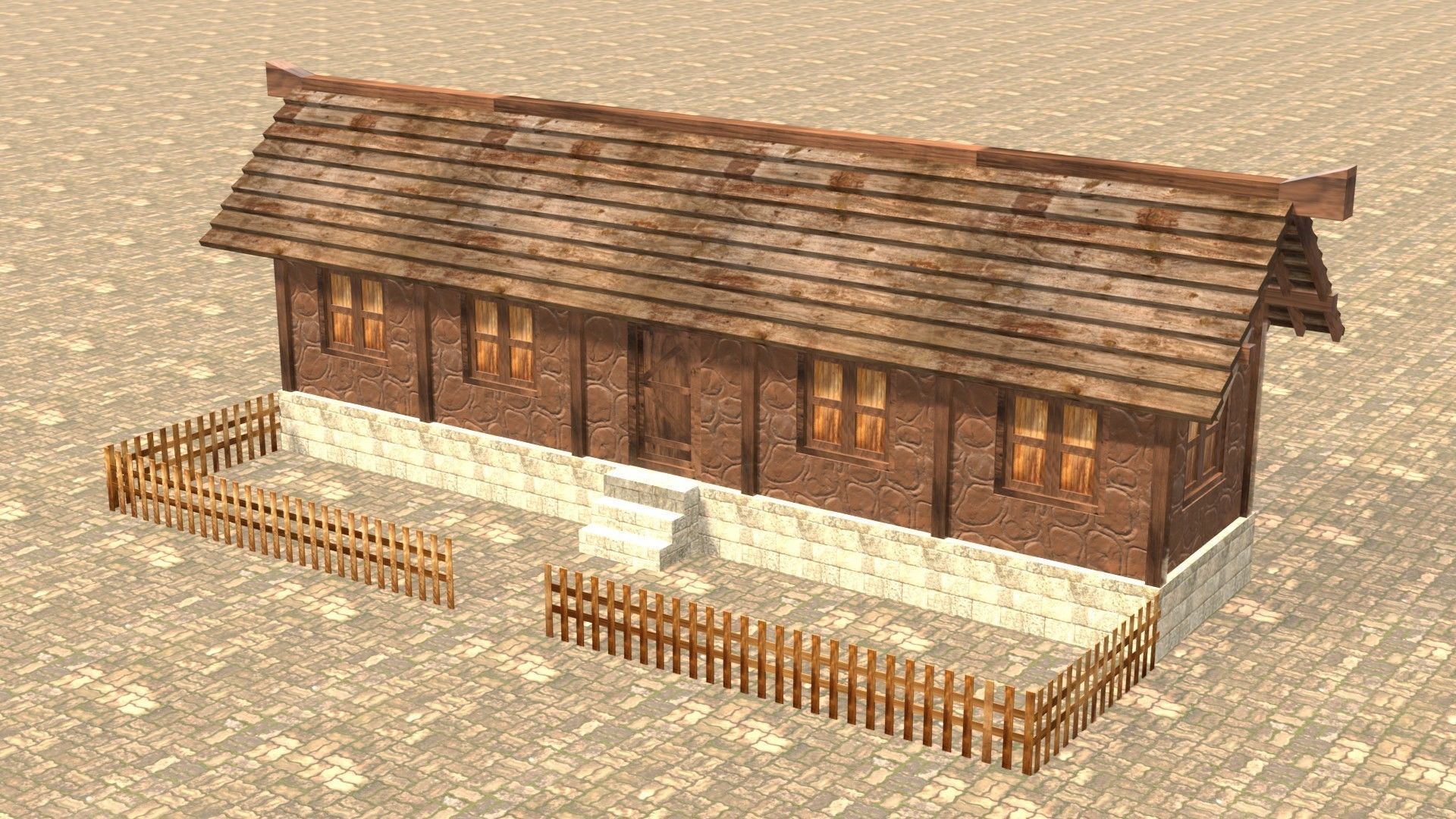 Medieval house twelve 8 Low-poly 3D model_2
