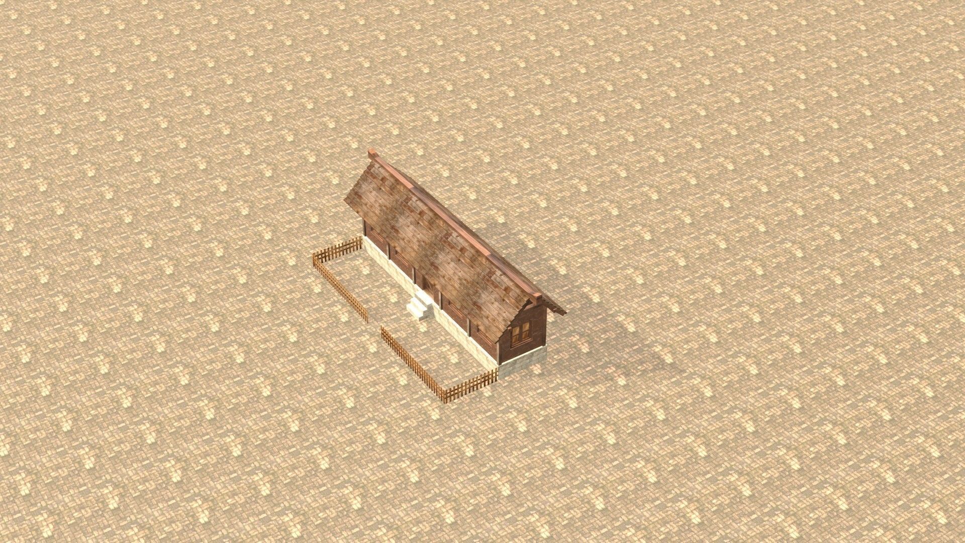 Medieval house twelve 8 Low-poly 3D model_19