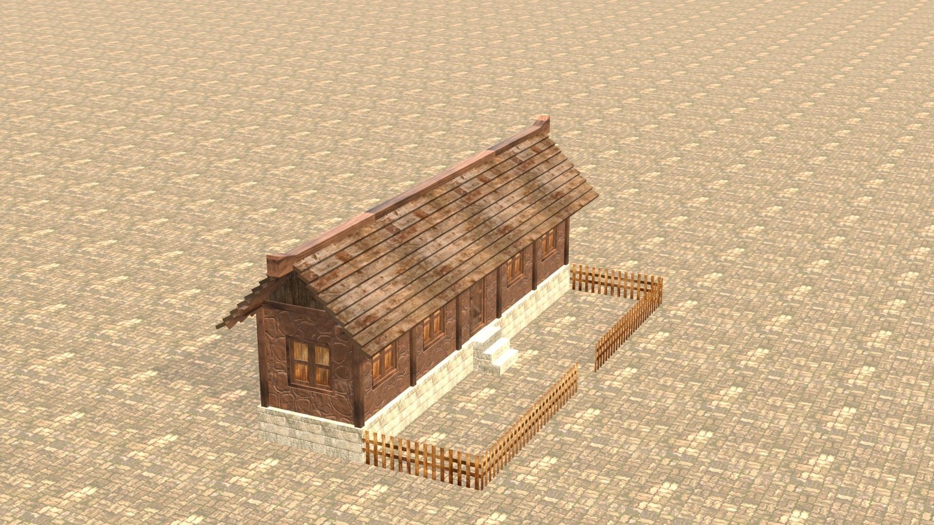 Medieval house twelve 8 Low-poly 3D model_5
