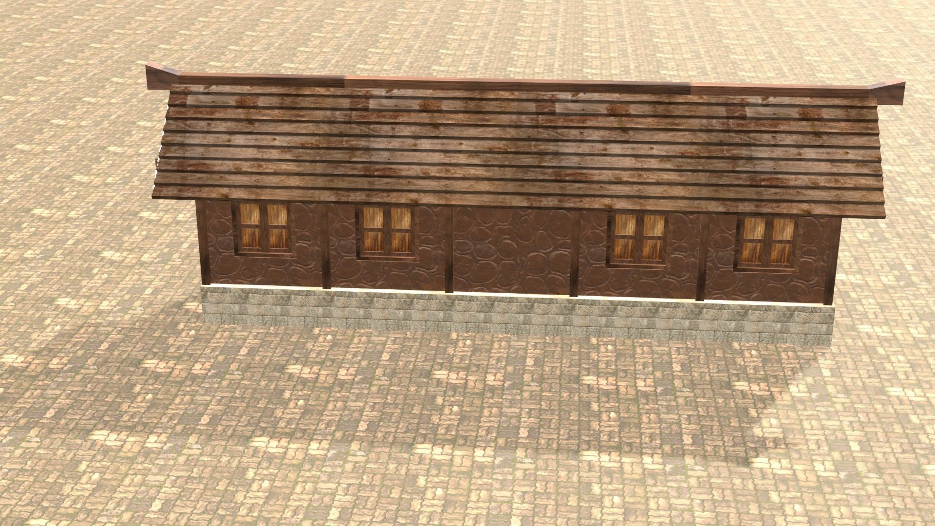 Medieval house twelve 8 Low-poly 3D model_15