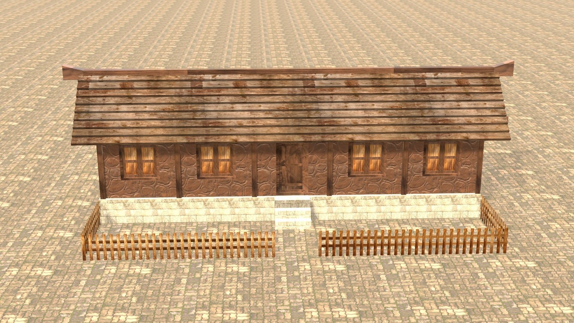 Medieval house twelve 8 Low-poly 3D model_1