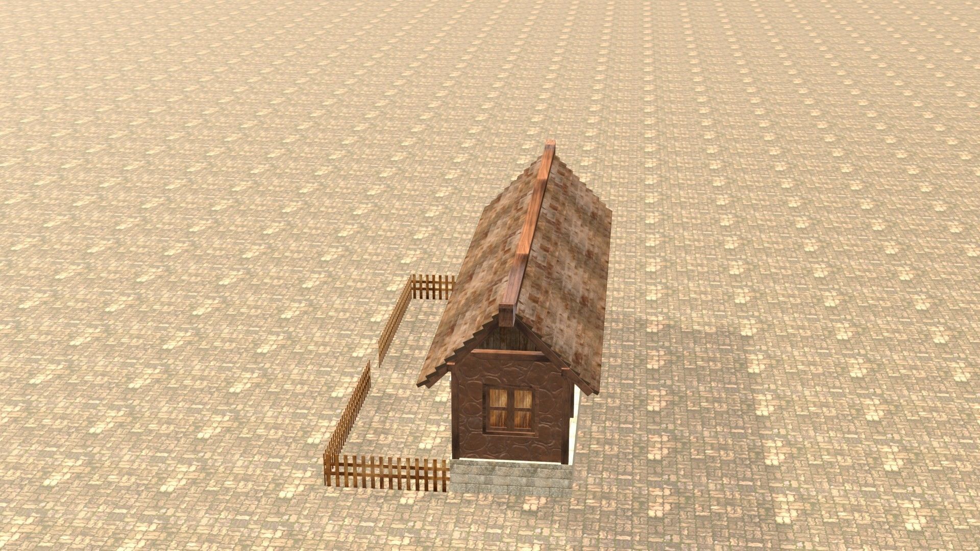 Medieval house twelve 8 Low-poly 3D model_9