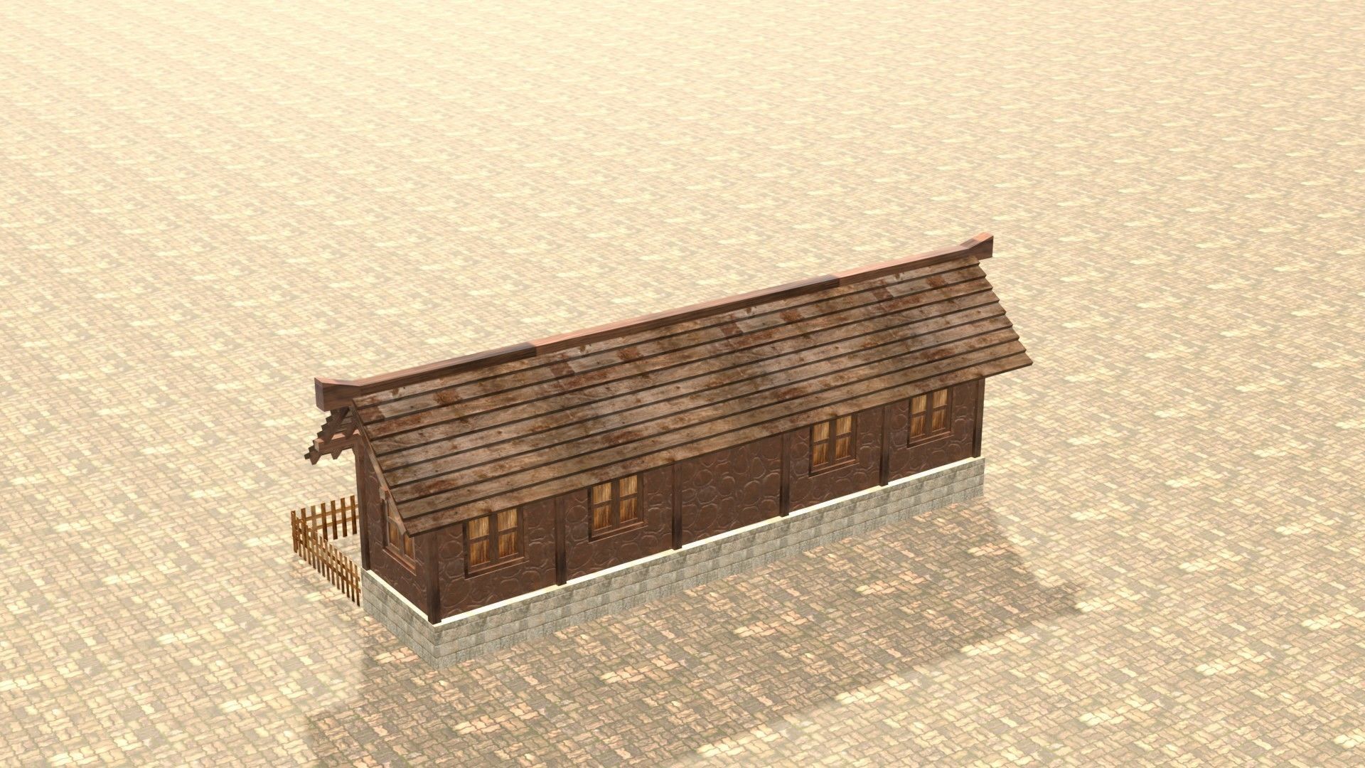 Medieval house twelve 8 Low-poly 3D model_8