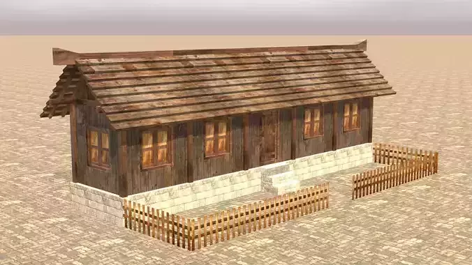 Medieval house twelve 7 Low-poly 3D model
