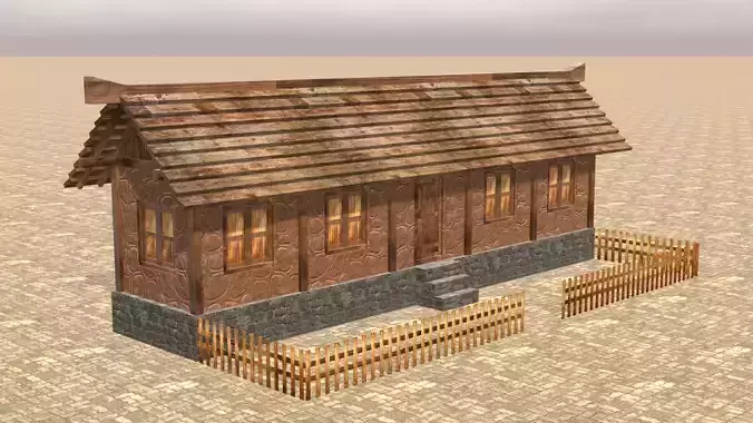 Medieval house twelve 5 Low-poly 3D model