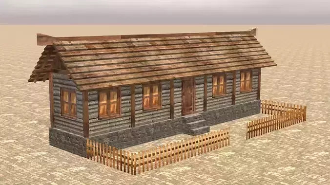 Medieval house twelve 4 Low-poly 3D model