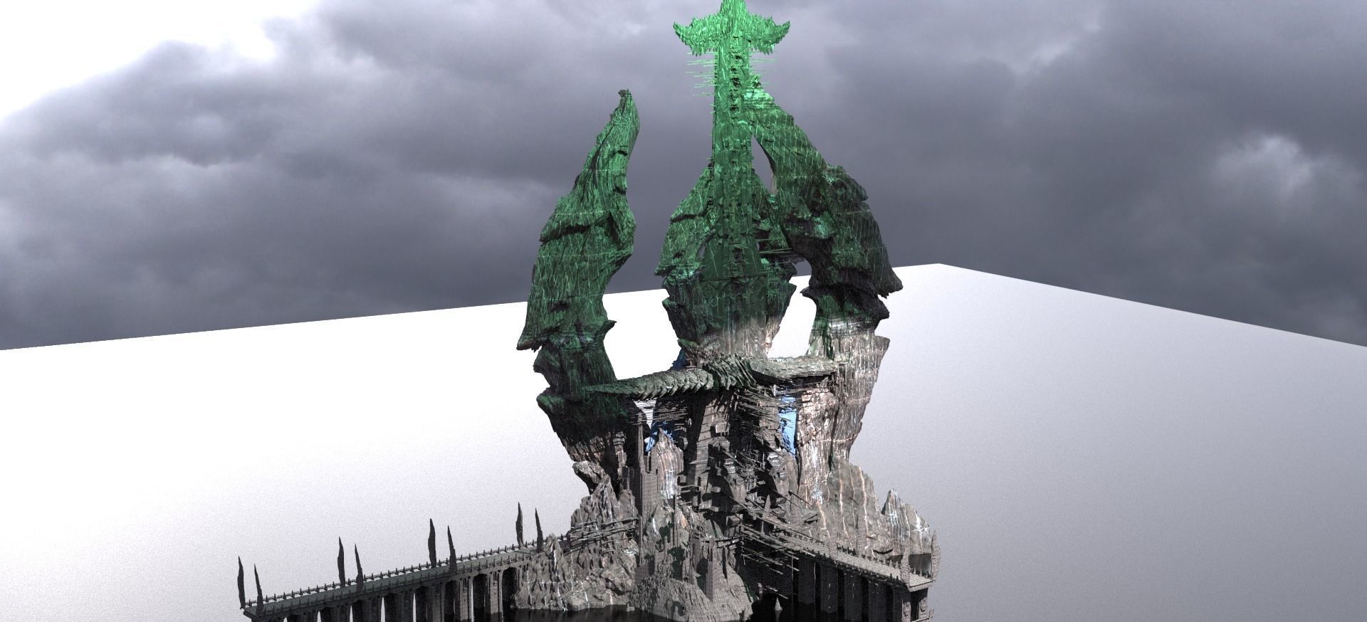 Alien Spine Tower Grand 3D model | CGTrader