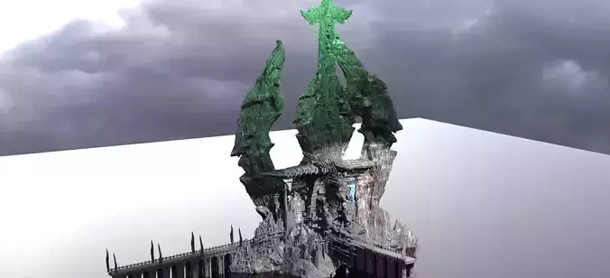 Alien Spine Tower Grand 3D model