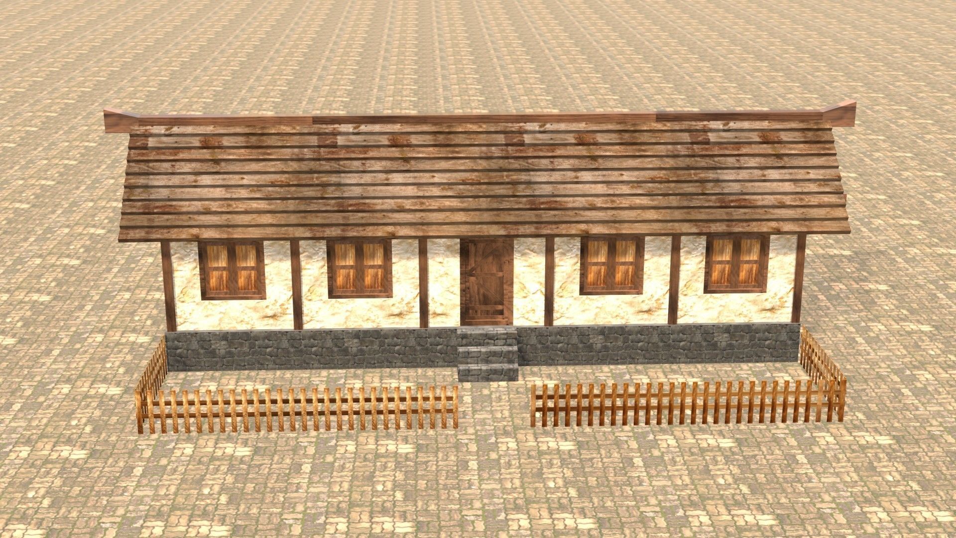 Medieval house twelve 3 Low-poly 3D model_1