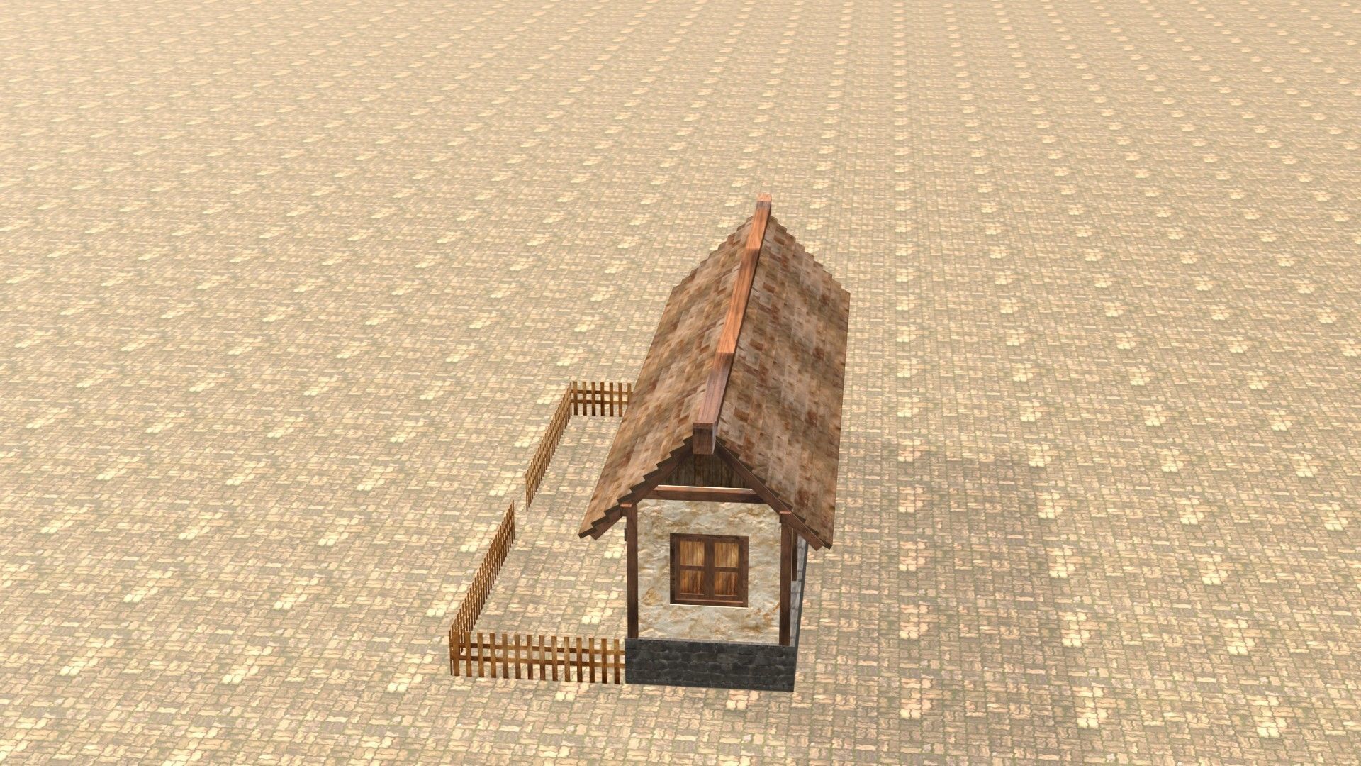 Medieval house twelve 3 Low-poly 3D model_9