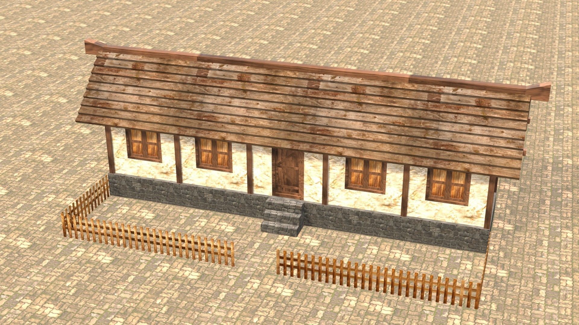 Medieval house twelve 3 Low-poly 3D model_3
