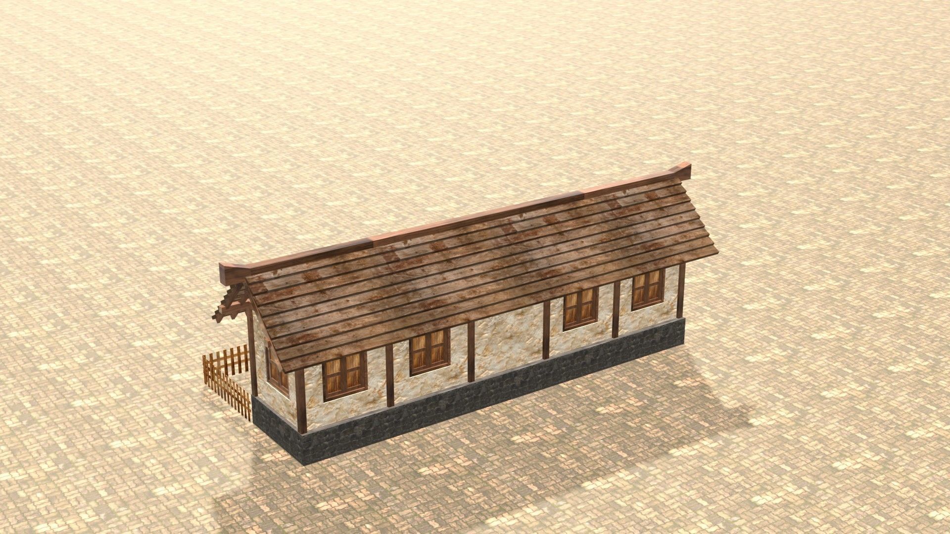 Medieval house twelve 3 Low-poly 3D model_8