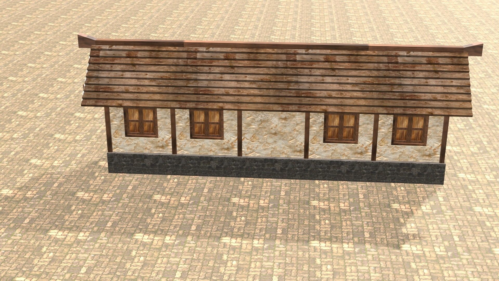 Medieval house twelve 3 Low-poly 3D model_15