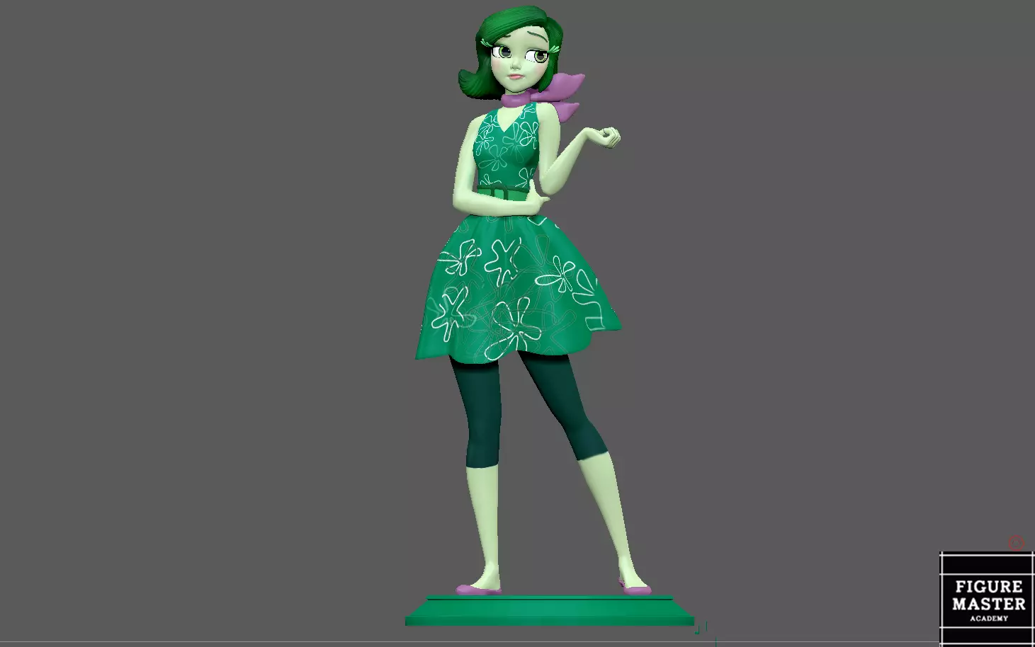 DISGUST BIG VERSION INSIDE OUT DISNEY PIXAR ANIME 3D PRINT MODEL 3D print model