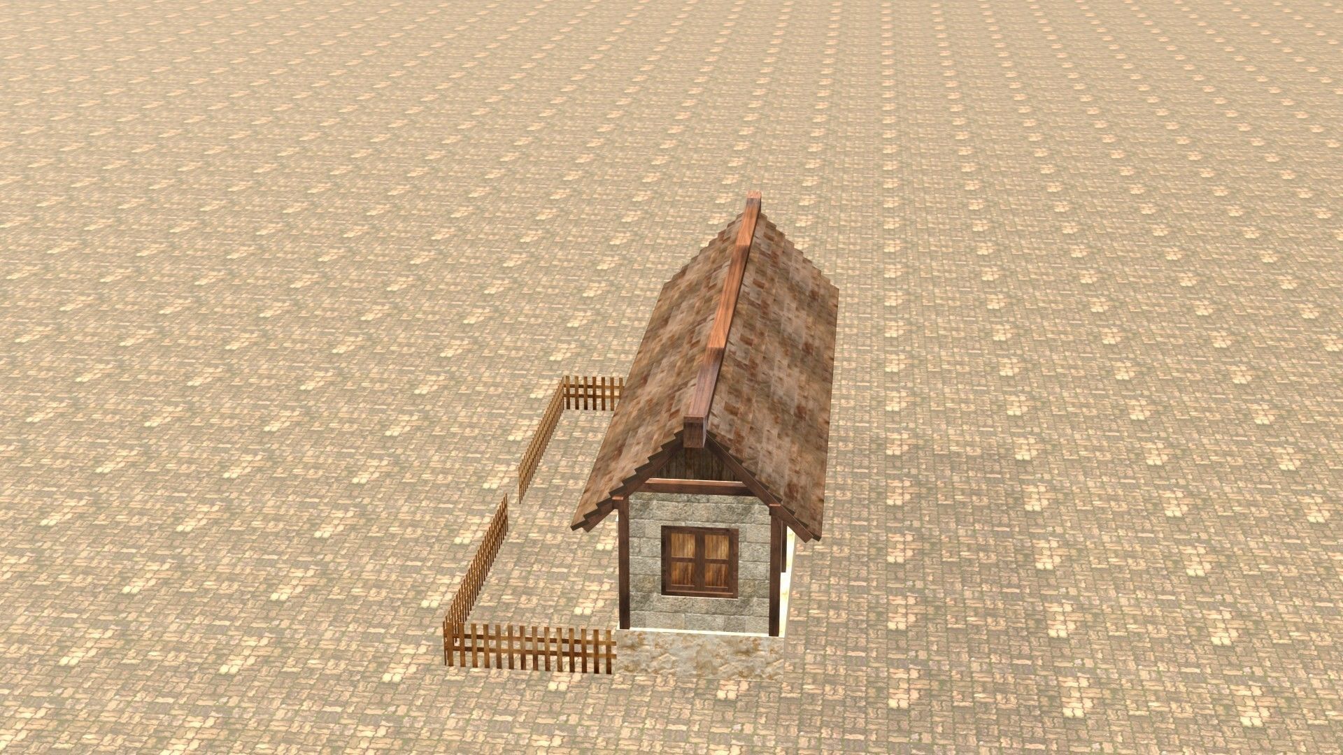 Medieval house twelve 20 Low-poly 3D model_9