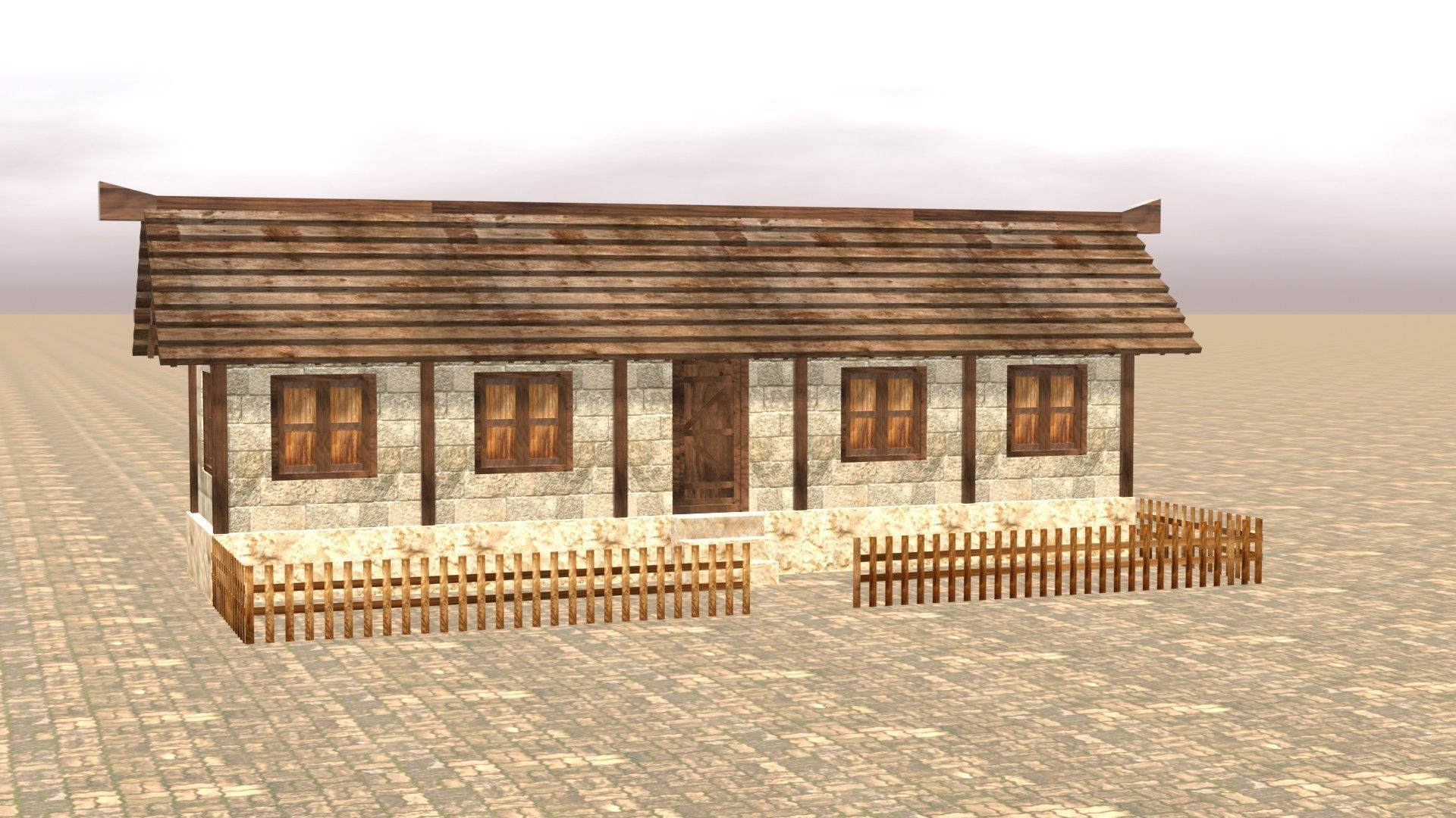 Medieval house twelve 20 Low-poly 3D model_16