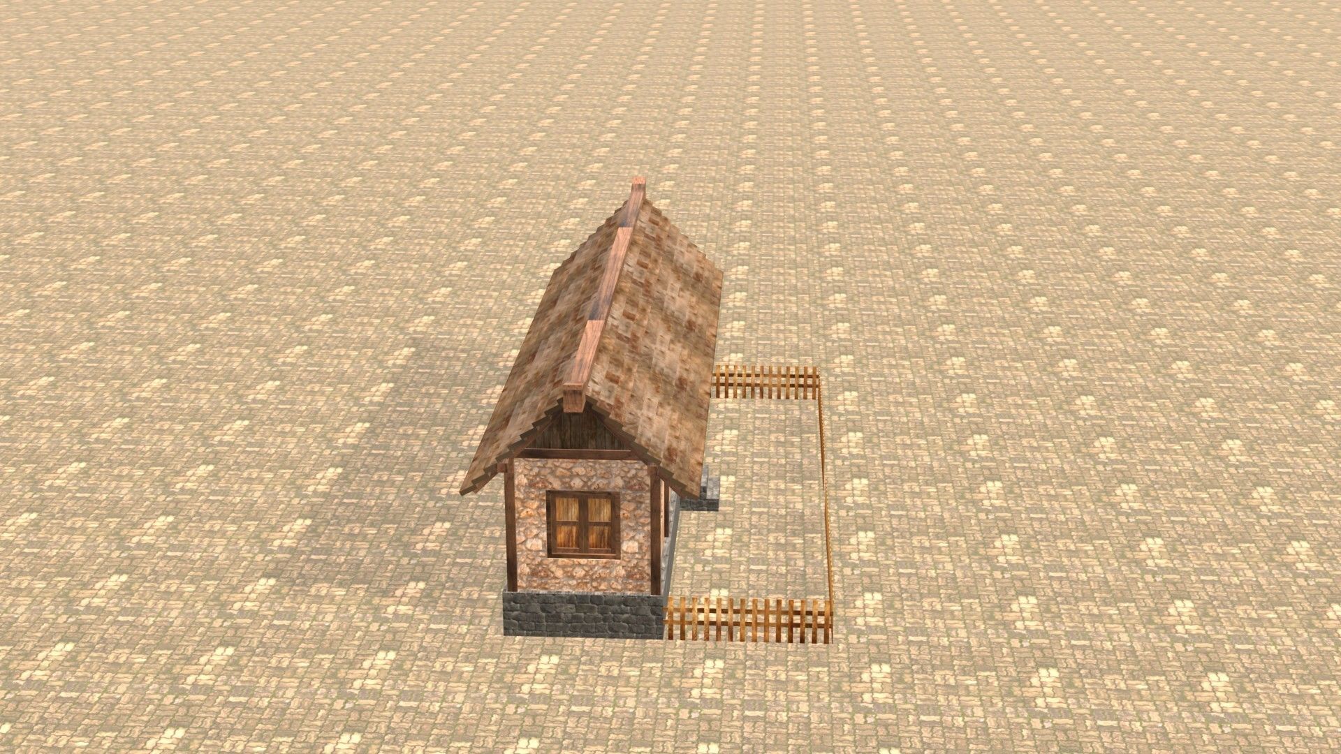 Medieval house twelve 2 Low-poly 3D model_6