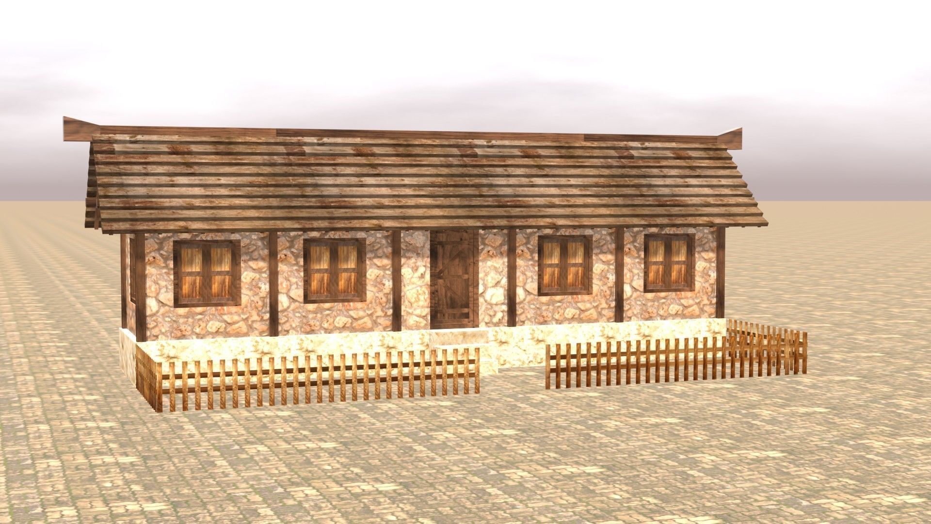 Medieval house twelve 19 Low-poly 3D model_16