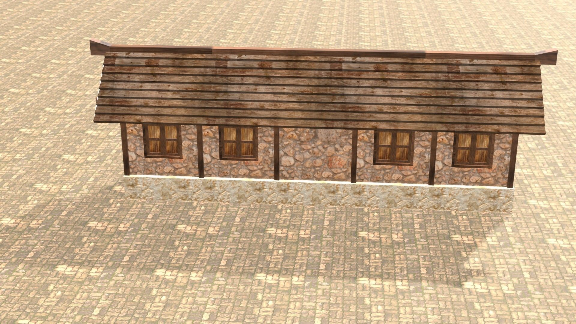 Medieval house twelve 19 Low-poly 3D model_15
