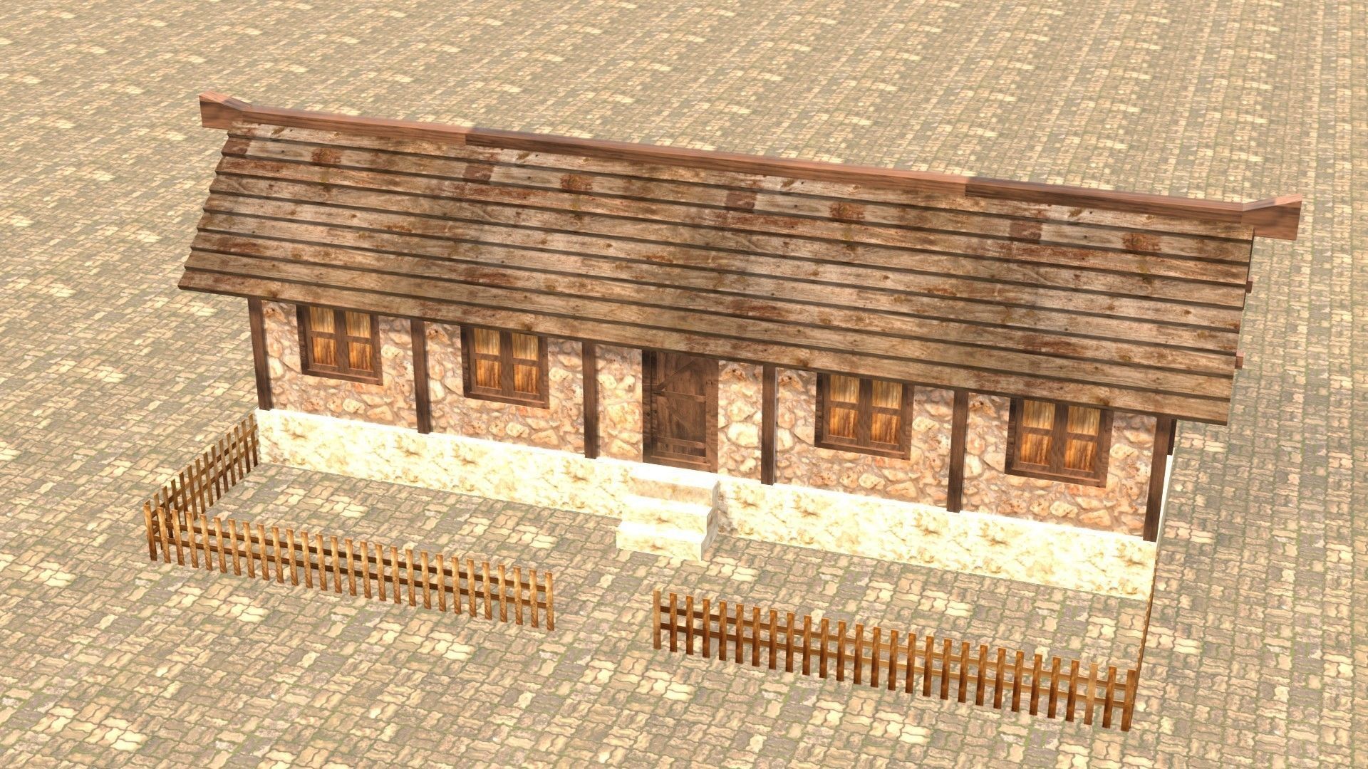 Medieval house twelve 19 Low-poly 3D model_3