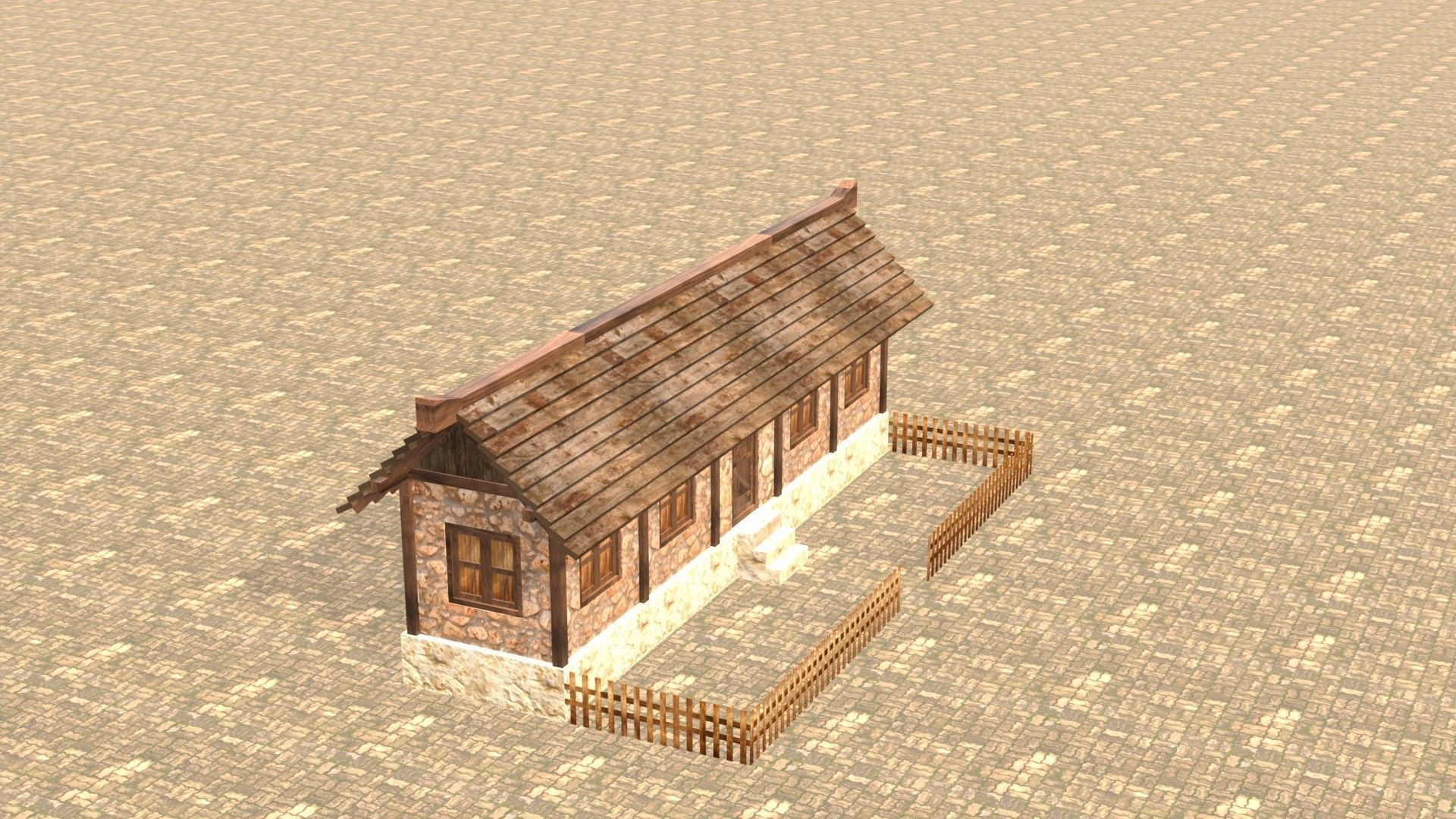 Medieval house twelve 19 Low-poly 3D model_5