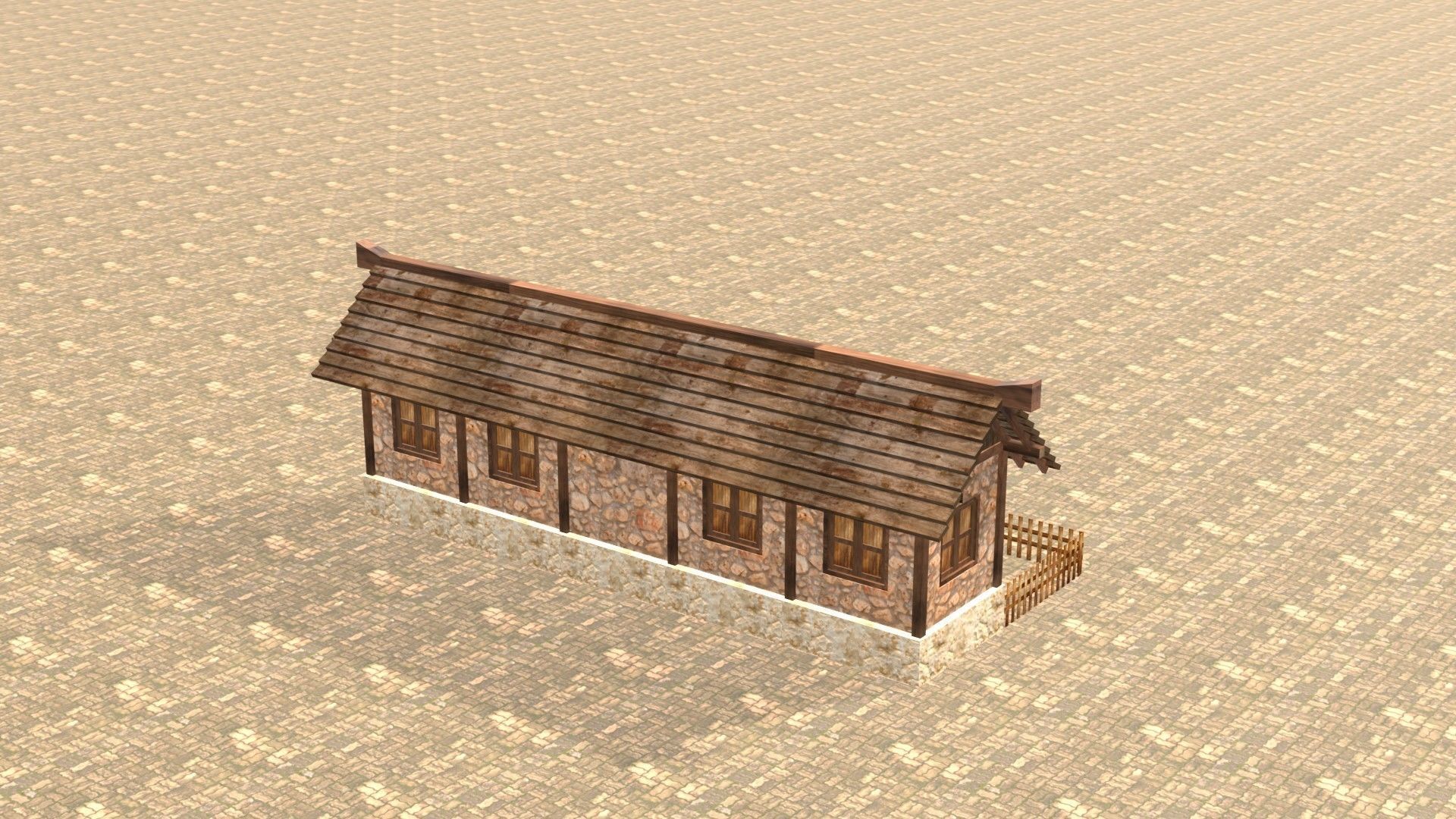 Medieval house twelve 19 Low-poly 3D model_7