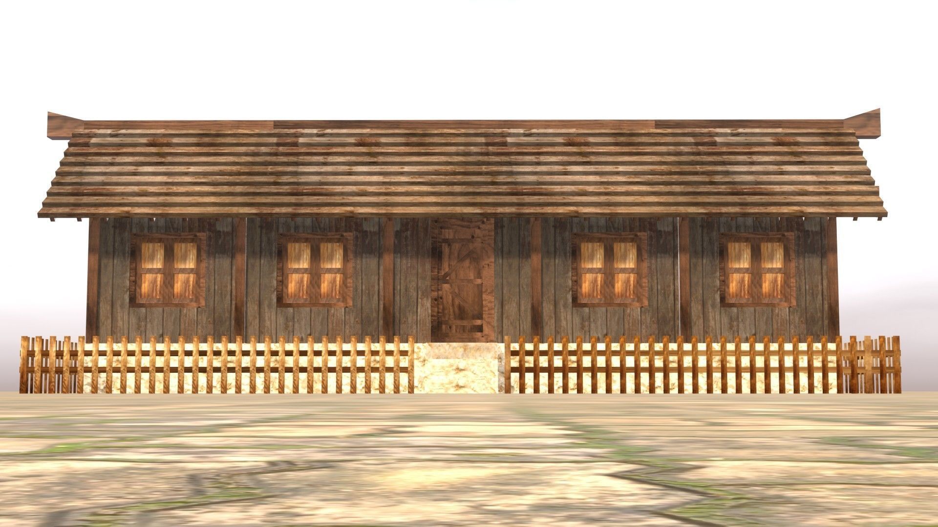 Medieval house twelve 18 Low-poly 3D model_10