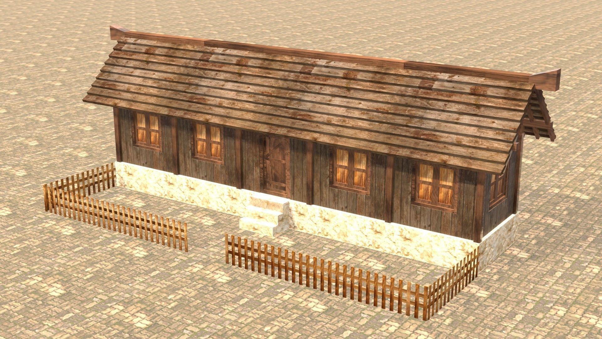 Medieval house twelve 18 Low-poly 3D model_2