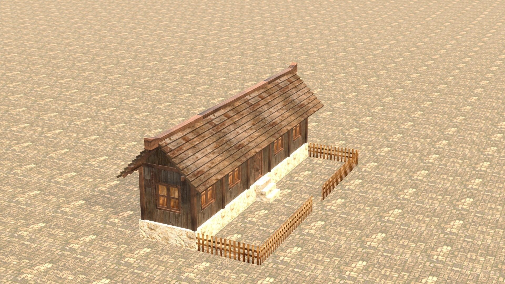 Medieval house twelve 18 Low-poly 3D model_5