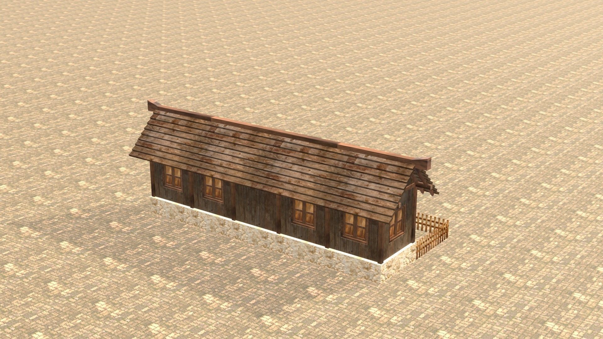 Medieval house twelve 18 Low-poly 3D model_7