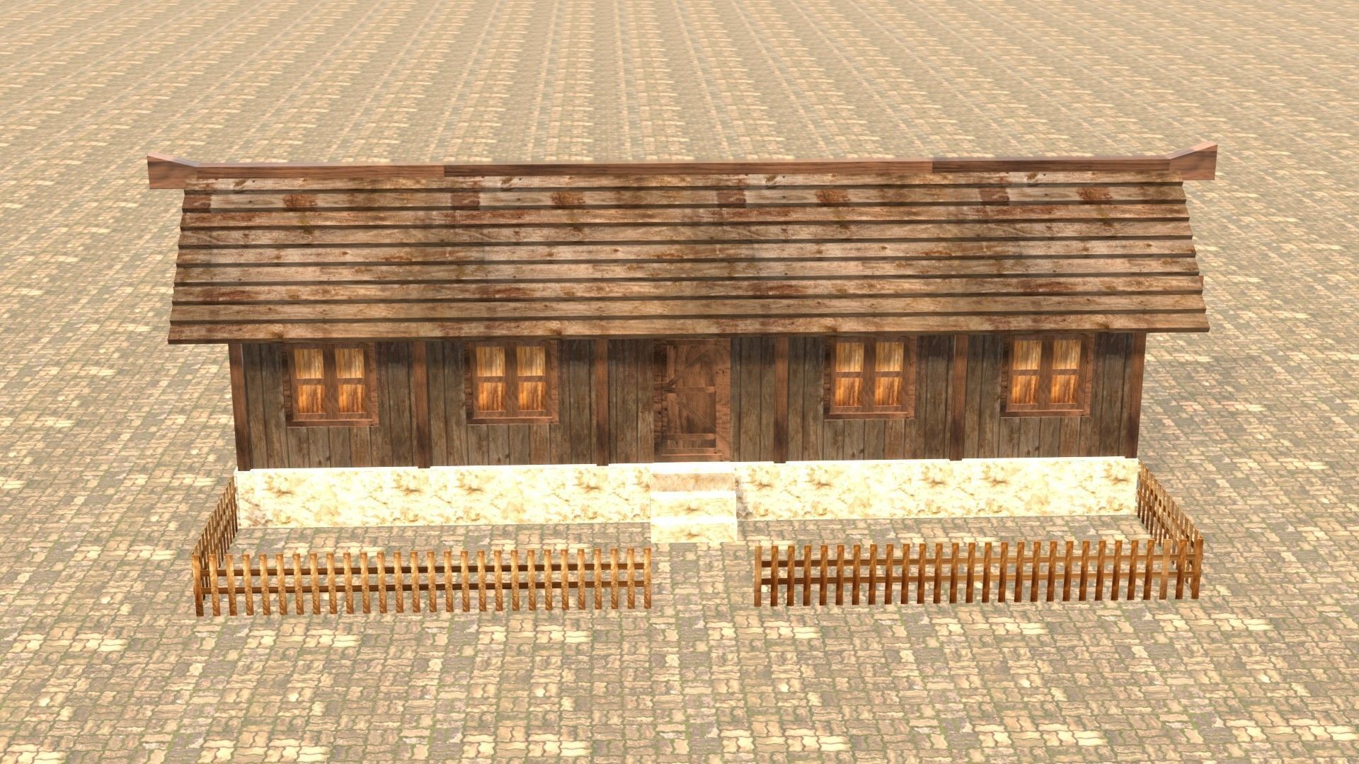 Medieval house twelve 18 Low-poly 3D model_1